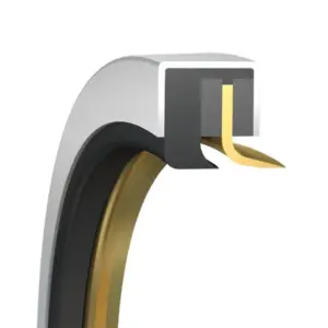 Wiper NBR + METAL + BRASS 50X64X8 Metal Scraper