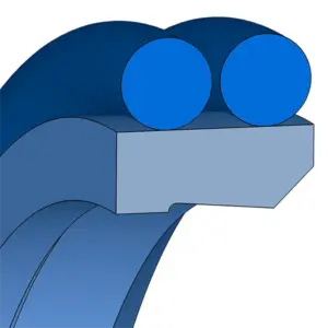 Wiper PTFE M12 + NBR 45X53,8X6,3 Turcon Excluder F